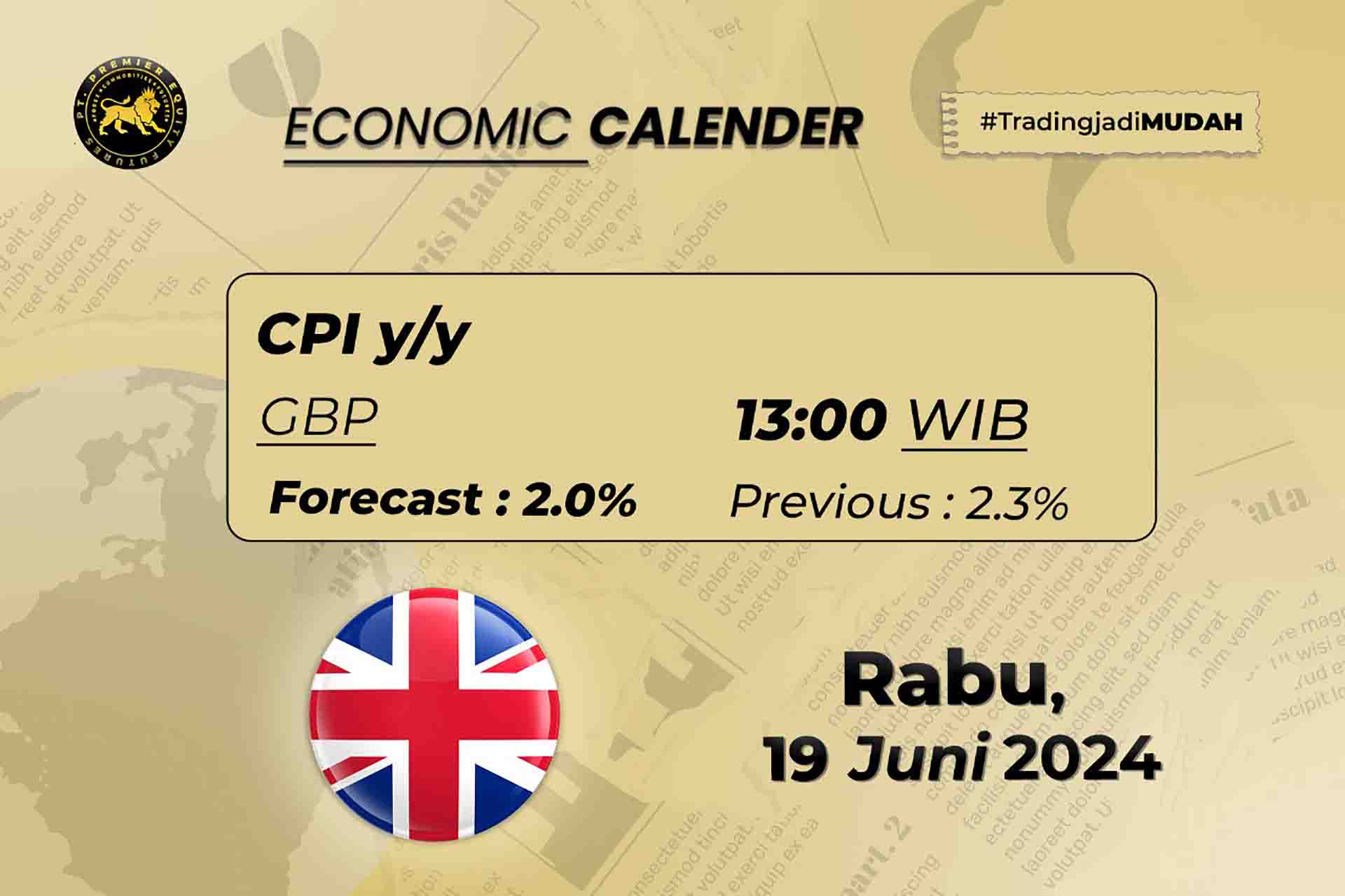 Negara Inggris Akan Merilis Data Inflasi CPI