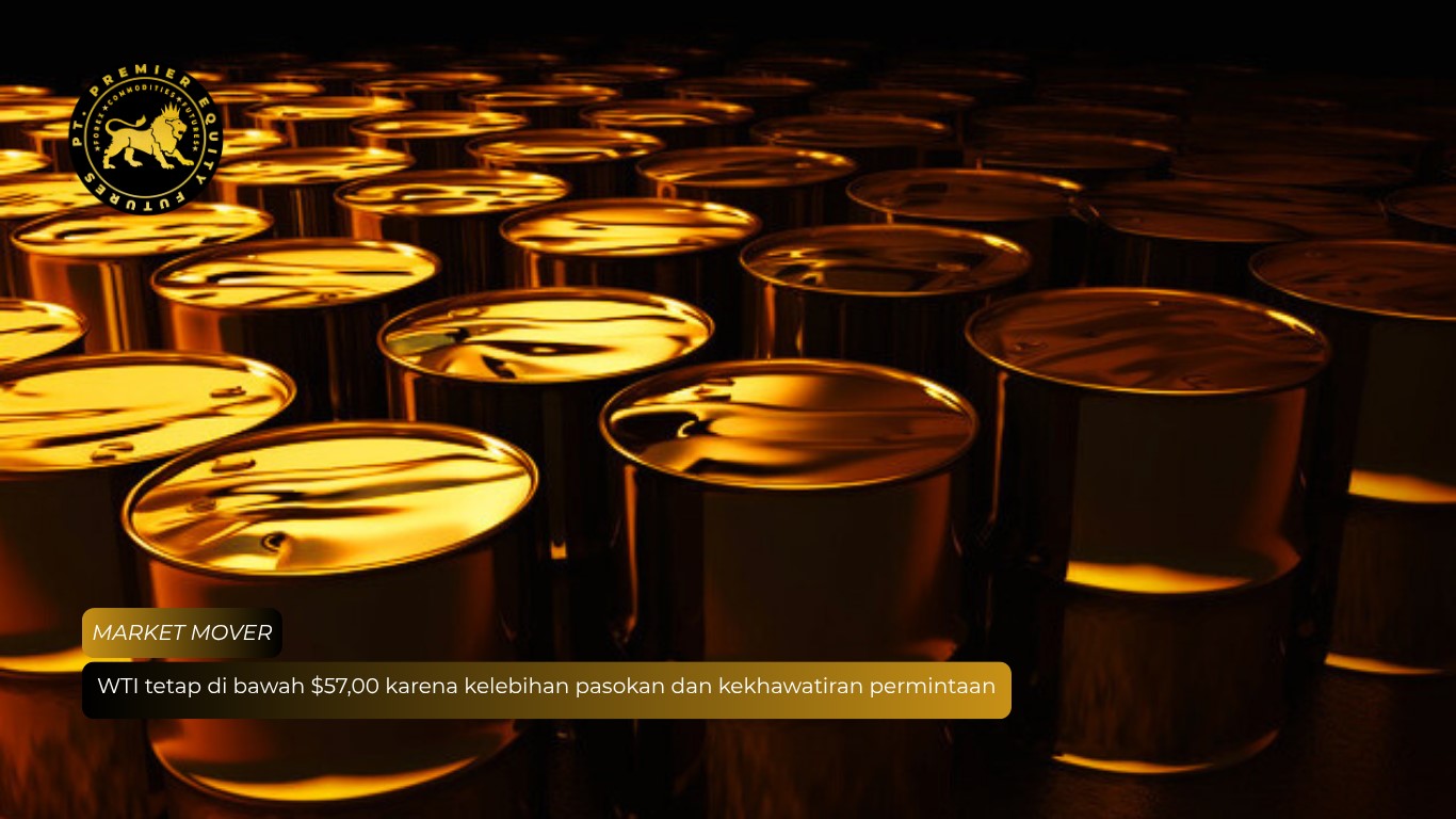 WTI tetap di bawah $57,00 karena kelebihan pasokan dan kekhawatiran permintaan