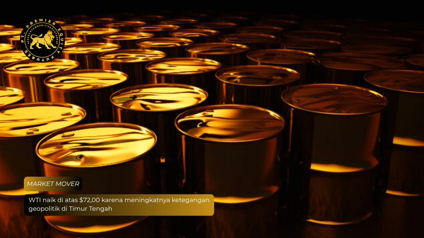 WTI naik di atas $72,00 karena meningkatnya ketegangan geopolitik di Timur Tengah