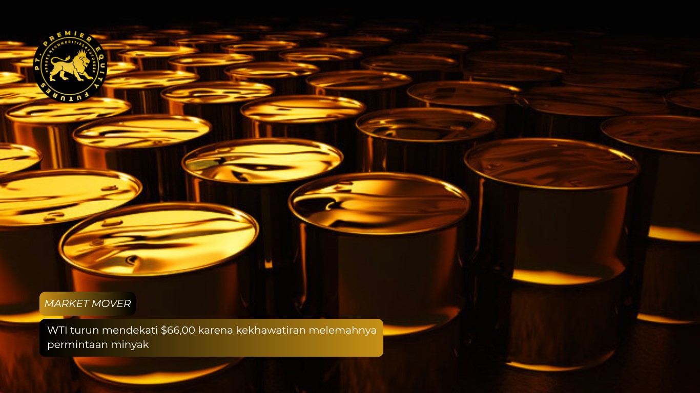 WTI turun mendekati $66,00 karena kekhawatiran melemahnya permintaan minyak