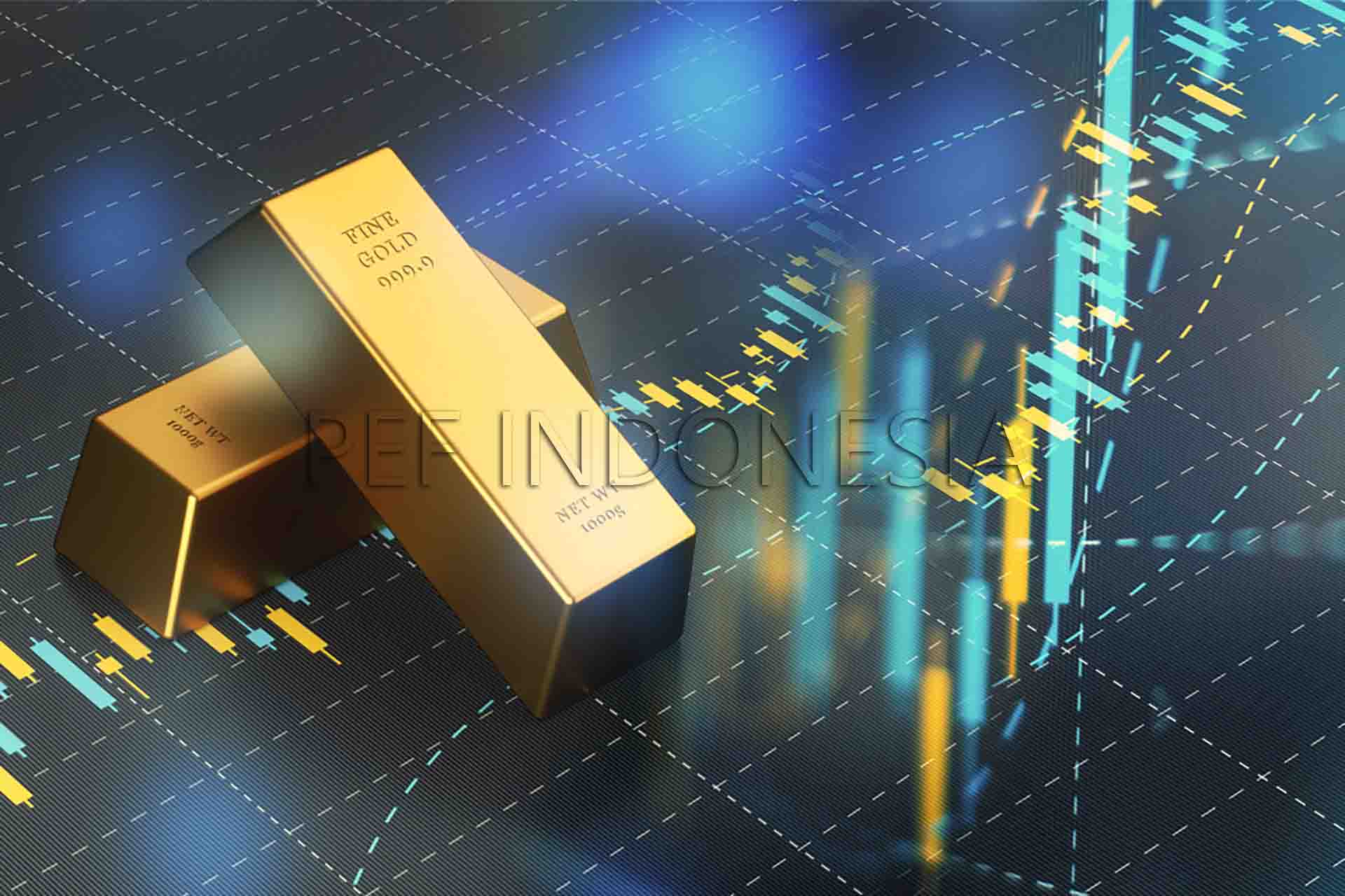 Harga emas berkonsolidasi dalam kisaran di bawah SMA 50-hari menjelang pidato Powell