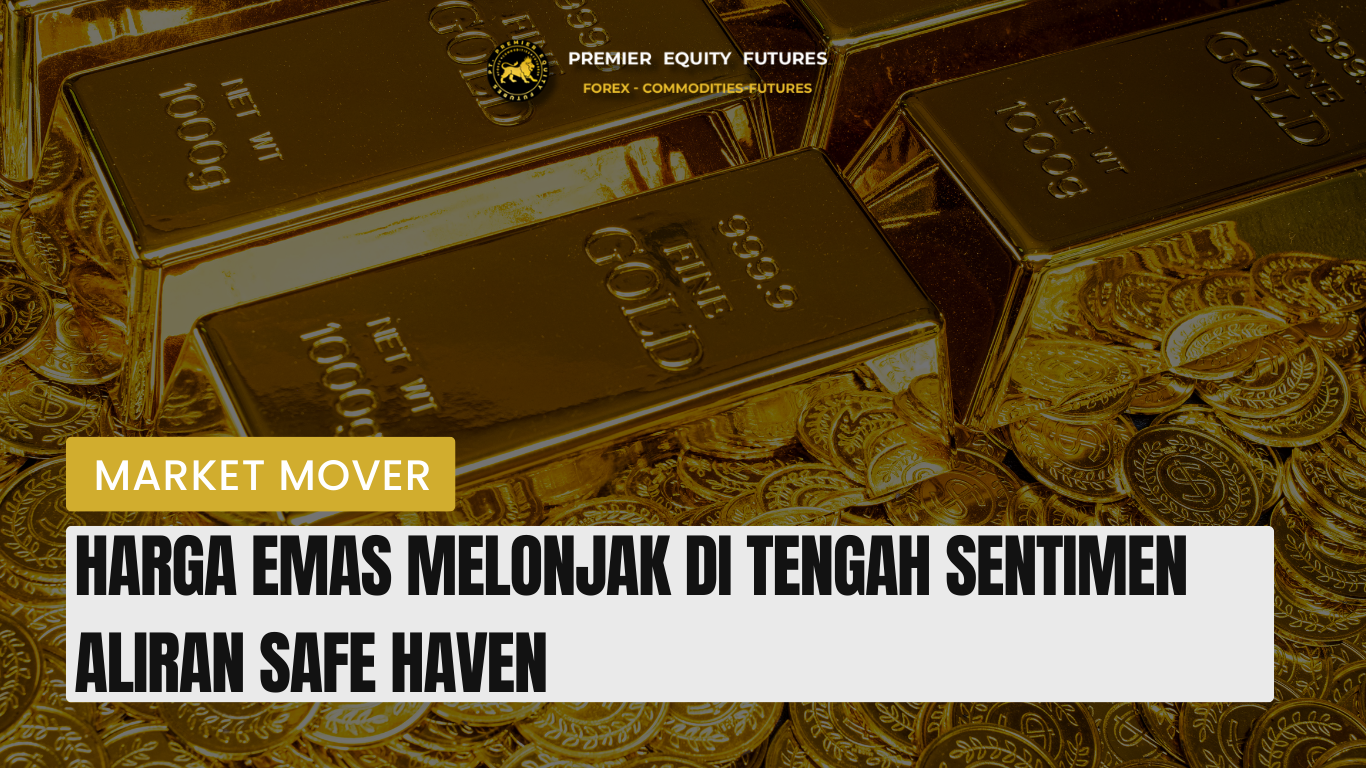 Harga Emas Melonjak di Tengah Sentimen Aliran Safe Haven