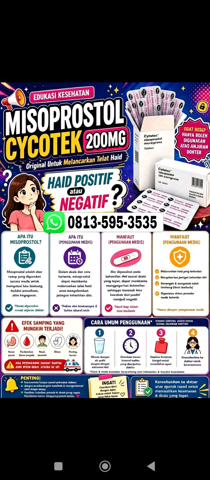 Jual Obat Aborsi Kotamobagu (WA 0813-595-3535) Obat Cytotec Asli