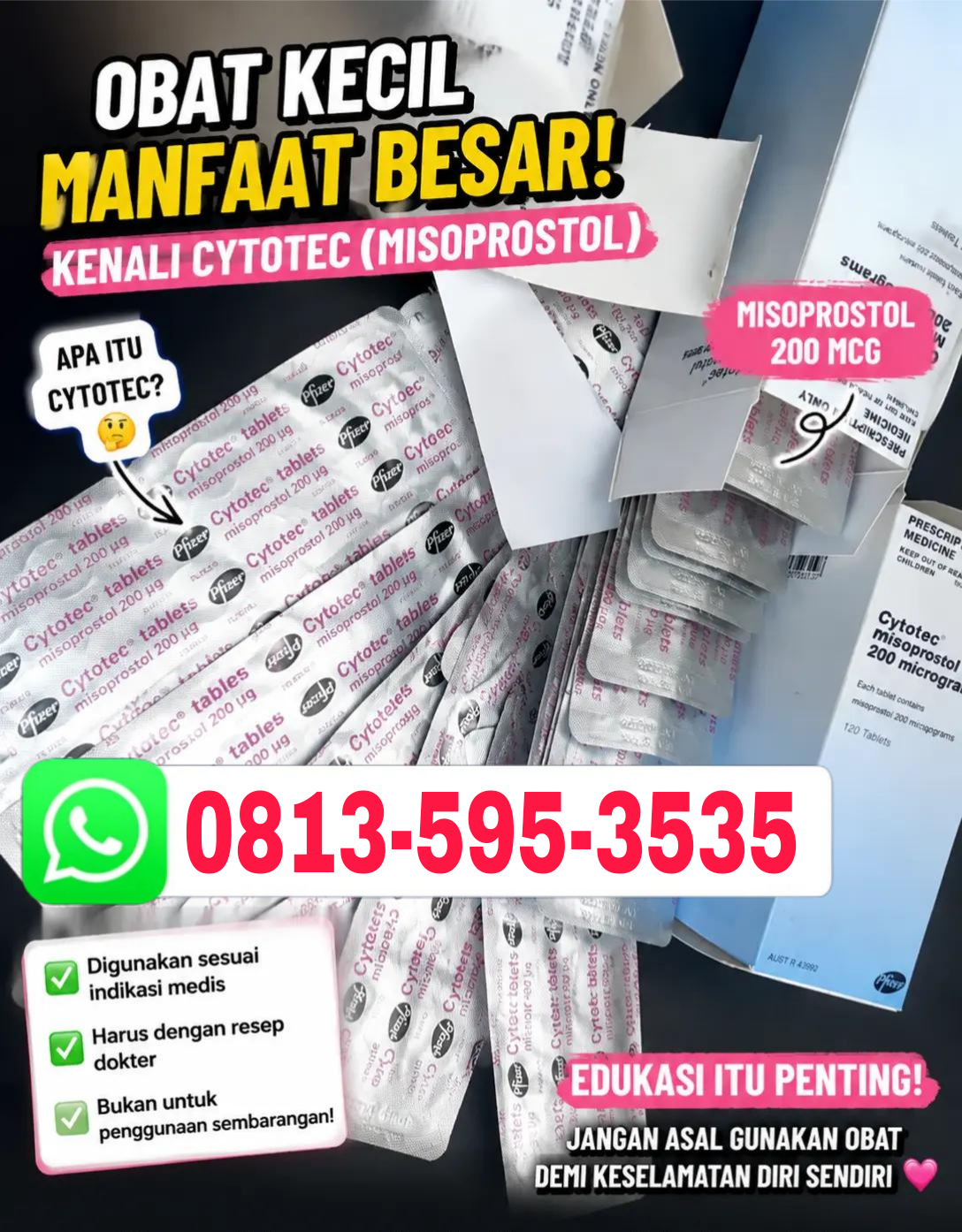Jual Obat Aborsi Bima (WA 0813-595-3535) Obat Cytotec Asli