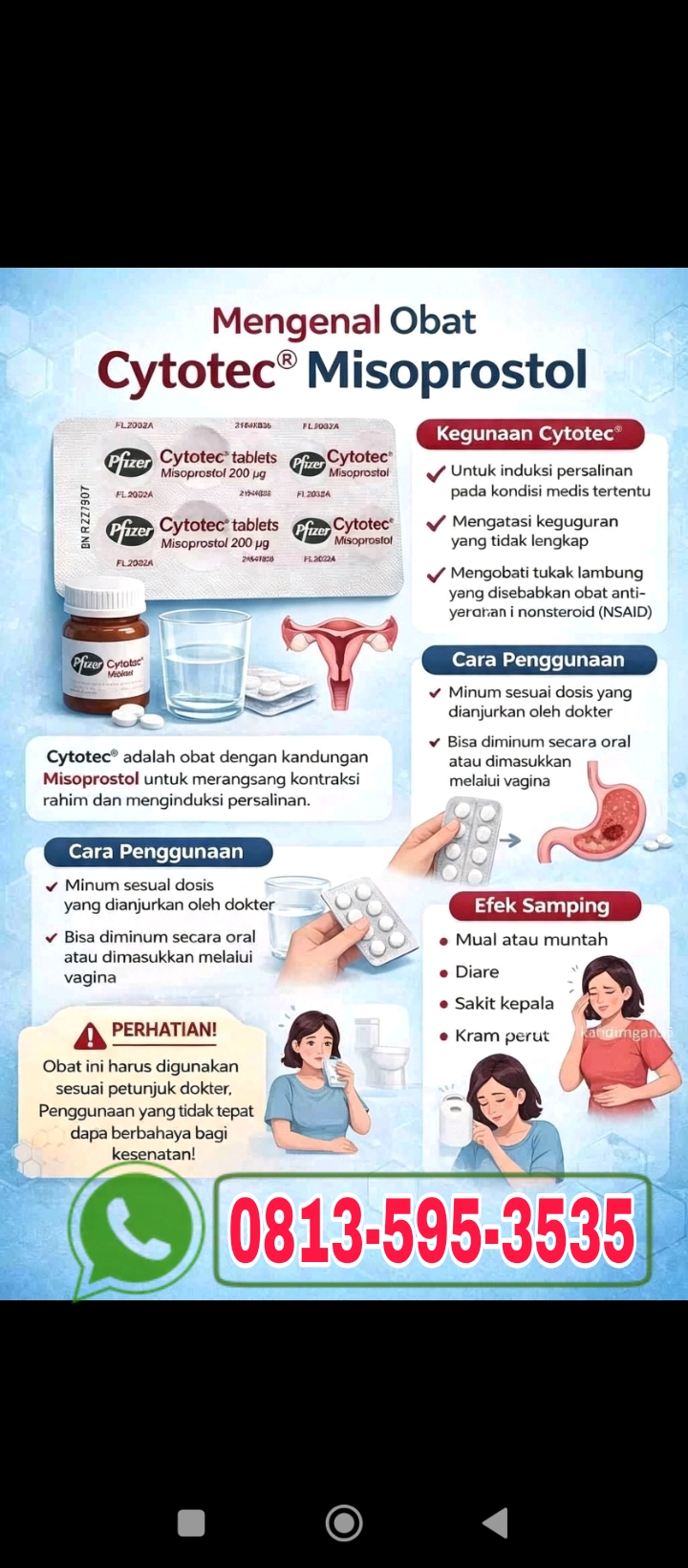 Jual Obat Aborsi Banjarmasin (WA 0813-595-3535) Obat Cytotec Asli