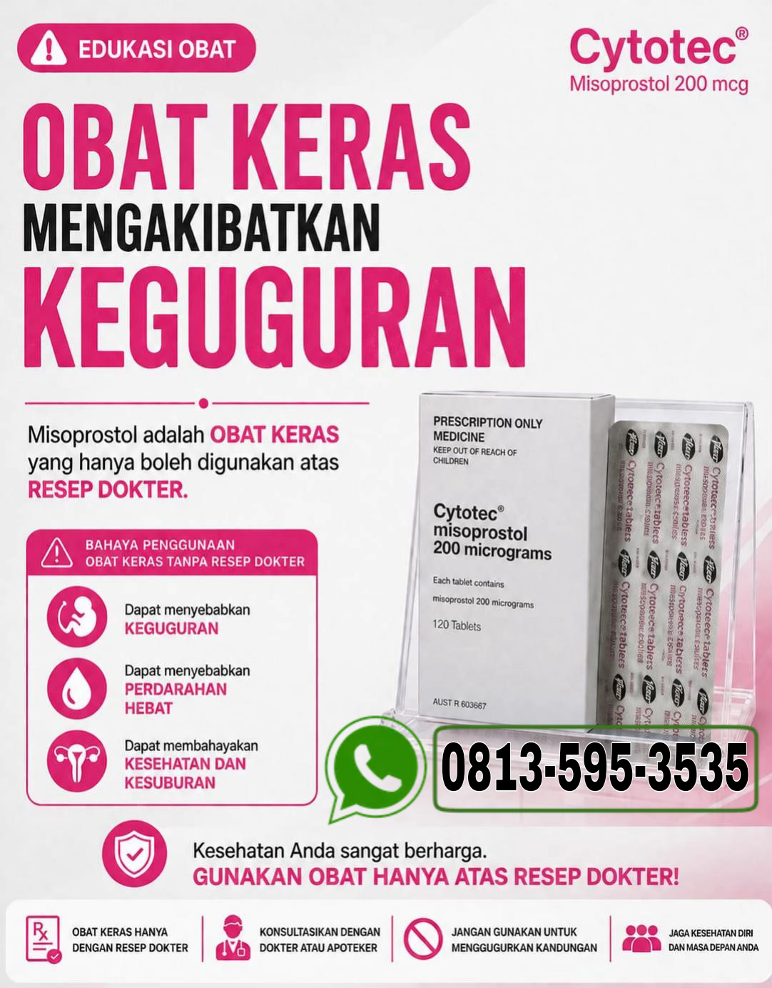 Jual Obat Aborsi Jakarta (WA 0813-595-3535) Obat Cytotec Asli