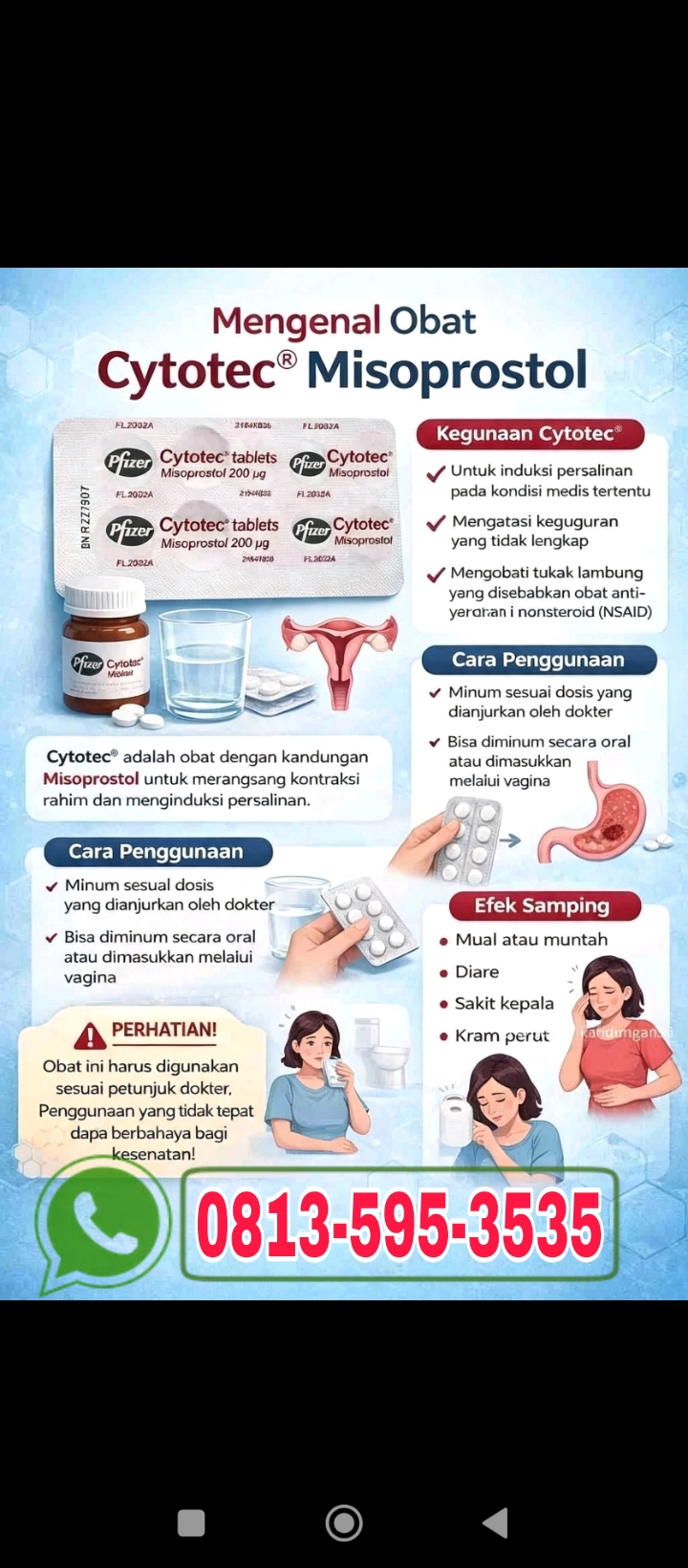Jual Obat Aborsi Kendari (WA 0813-595-3535) Obat Cytotec Asli