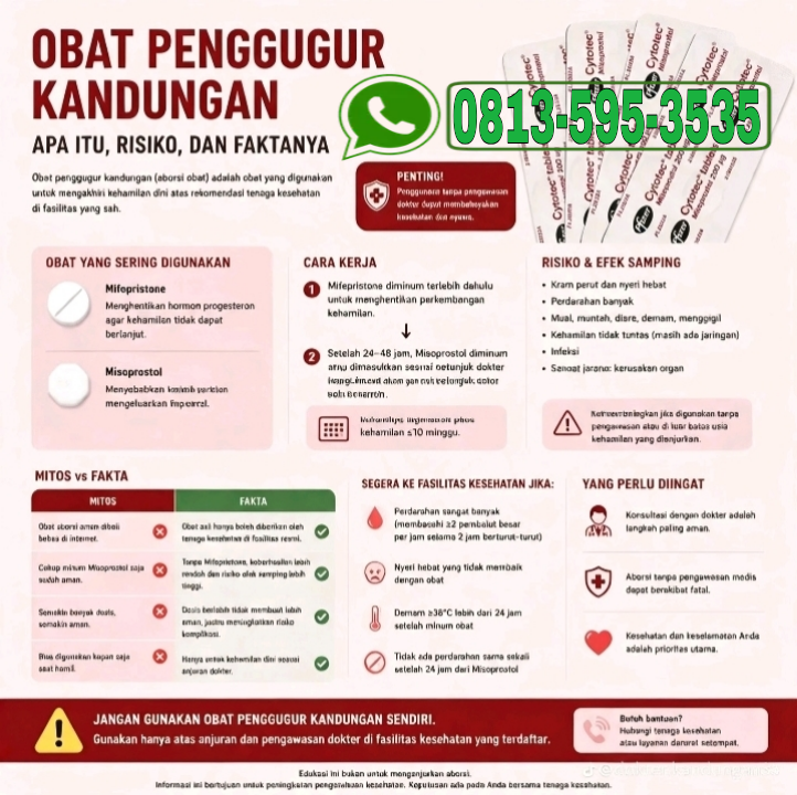 Jual Obat Aborsi Bontang (WA 0813-595-3535) Obat Cytotec Asli