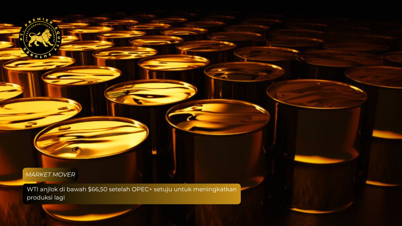 WTI anjlok di bawah $66,50 setelah OPEC+ setuju untuk meningkatkan produksi lagi